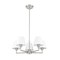 Z-Lite Leila Chandelier, 5-Light, 26 In.W x 10 In.H, Brushed Nickel/White Linen 744-26R-BN - alternate 2